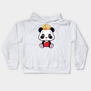 'Panda Lover Fan Gift' Cute Valentine's Day Panda Kids Hoodie